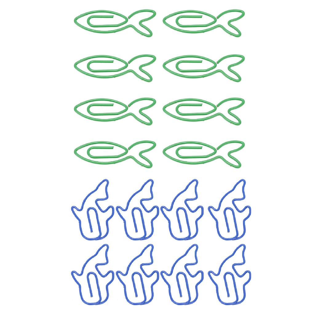 100Pcs Cute Shaped Office Paper Clips Set Lightweight Decorative Lovely Shape Paperclip Clamp for Sc