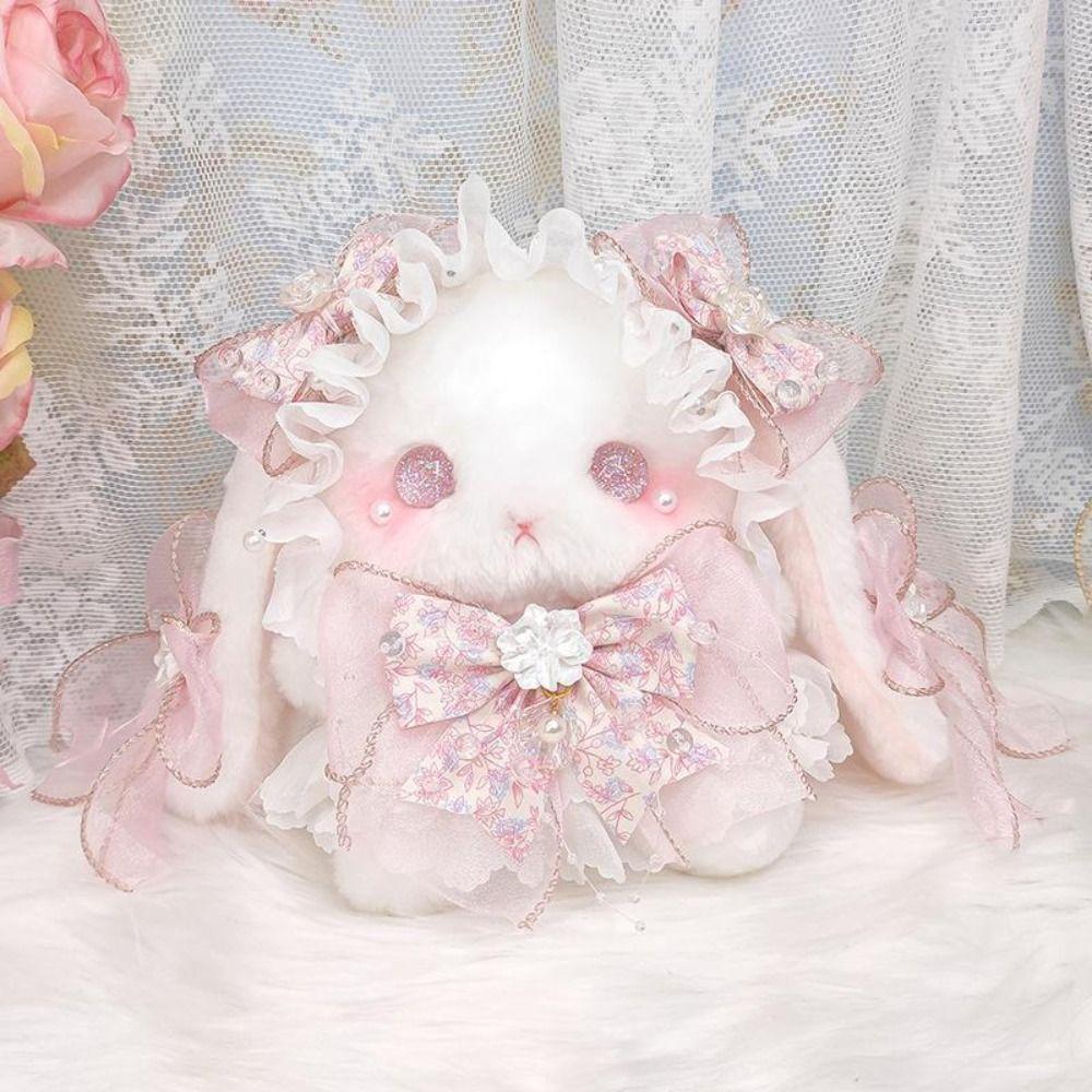 Süße Kaninchen Plüschtasche Lolita Prinzessin Umhängetasche Perlenkette Süße Crossbody-Taschen