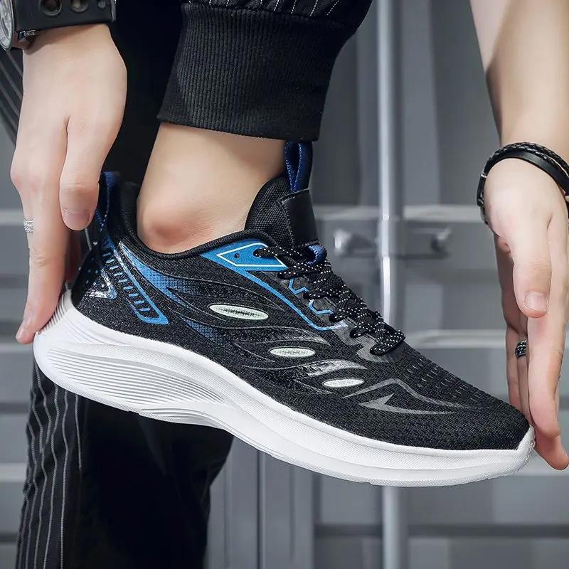 Fashion Cushioned Insole Men's Casual Sneakers Mesh Upper Running Summer Sale Wide Hiking Trekking Jump All Brands Gym Male Sports Shoes