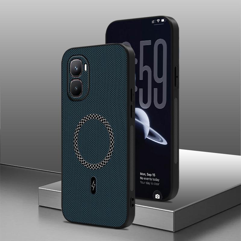 Pro Infinix GT 50 Pro Pouzdro Luxusní Magnetické Matné Šetrné k Pokožce PU Kožené Kryt Nárazuvzdorné Pro Magsafe Bezdrátové Nabíjení Funda