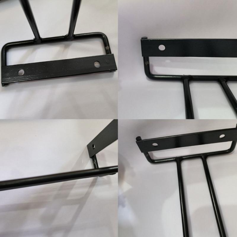 Set of 4 Under Cabinet Wine Glass Organizers Space Saving Designs Sturdy Iron Stemwares Hanger for Kitchen Decoration