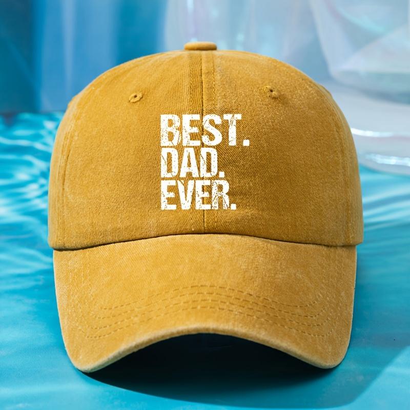 The 'Best Dad' Printed Retro Washed Baseball Hat - Classic American Style, Sunscreen, Suitable for Outdoor Travel and Camping
