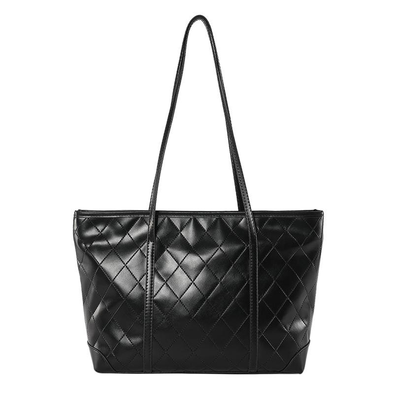 Casual Diamond Tote Bag New Fashionable Handbag Personalized Large Capacity Underarm Bag Simple Shoulder Bag