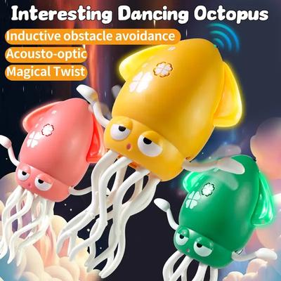 Electric Crawling Octopus Toy with LED Lights & Music Dancing Interactive Toddler Toy Rechargeable Toys Gift for Newborns