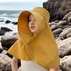Full Coverage Extra Large Brim With Shawl Fisherman Hat For Women Summer Quick-Dry Neck Protection Sunshade Sunscreen Flat Top Cycling Equestrian Hat