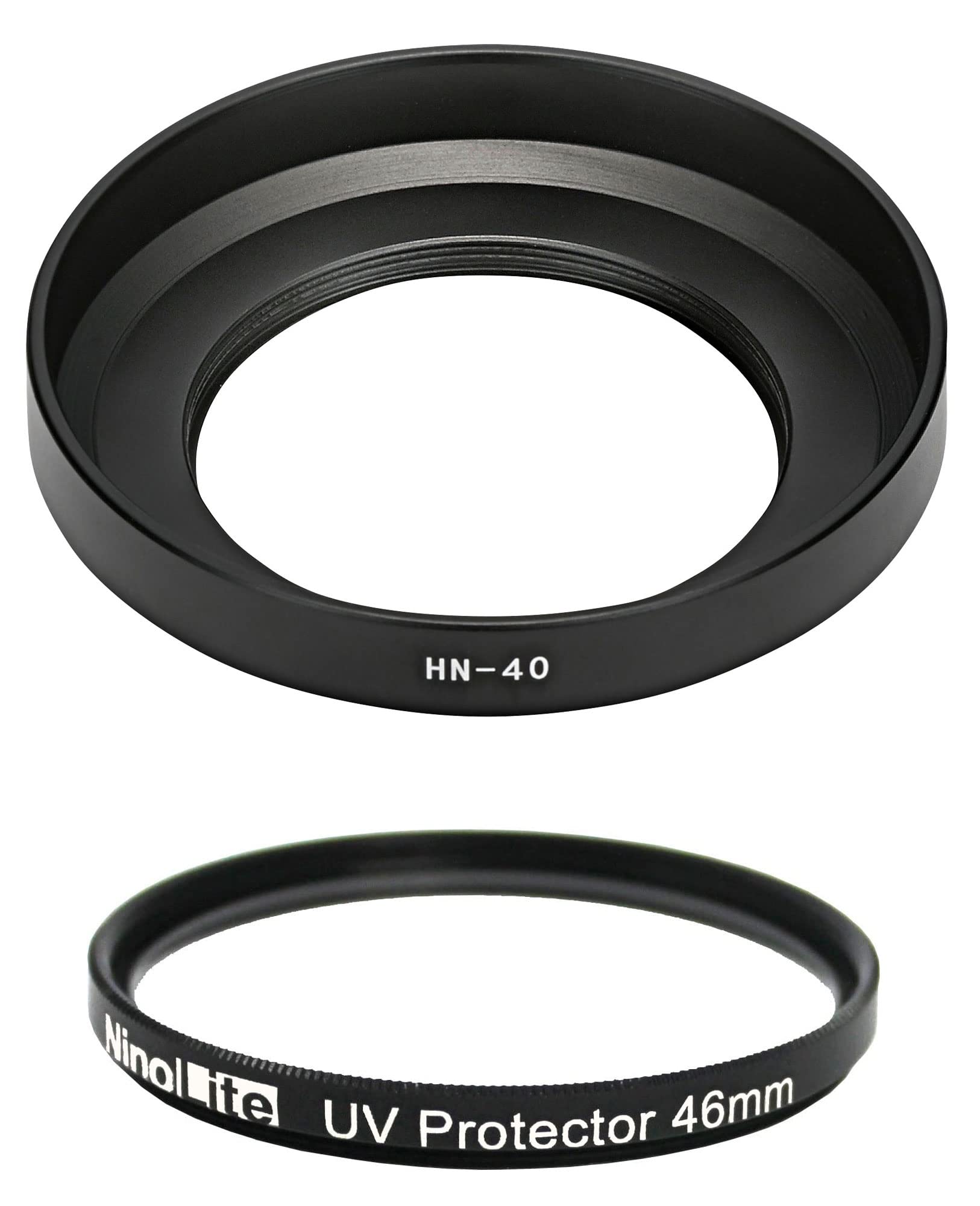 

NinoLite Lens Hood 46mm UV Filter Set for the Z DX VR Compatible with Filters and Lens Caps HN-40 + 16-50mm f/3.5-6.3 Lens,