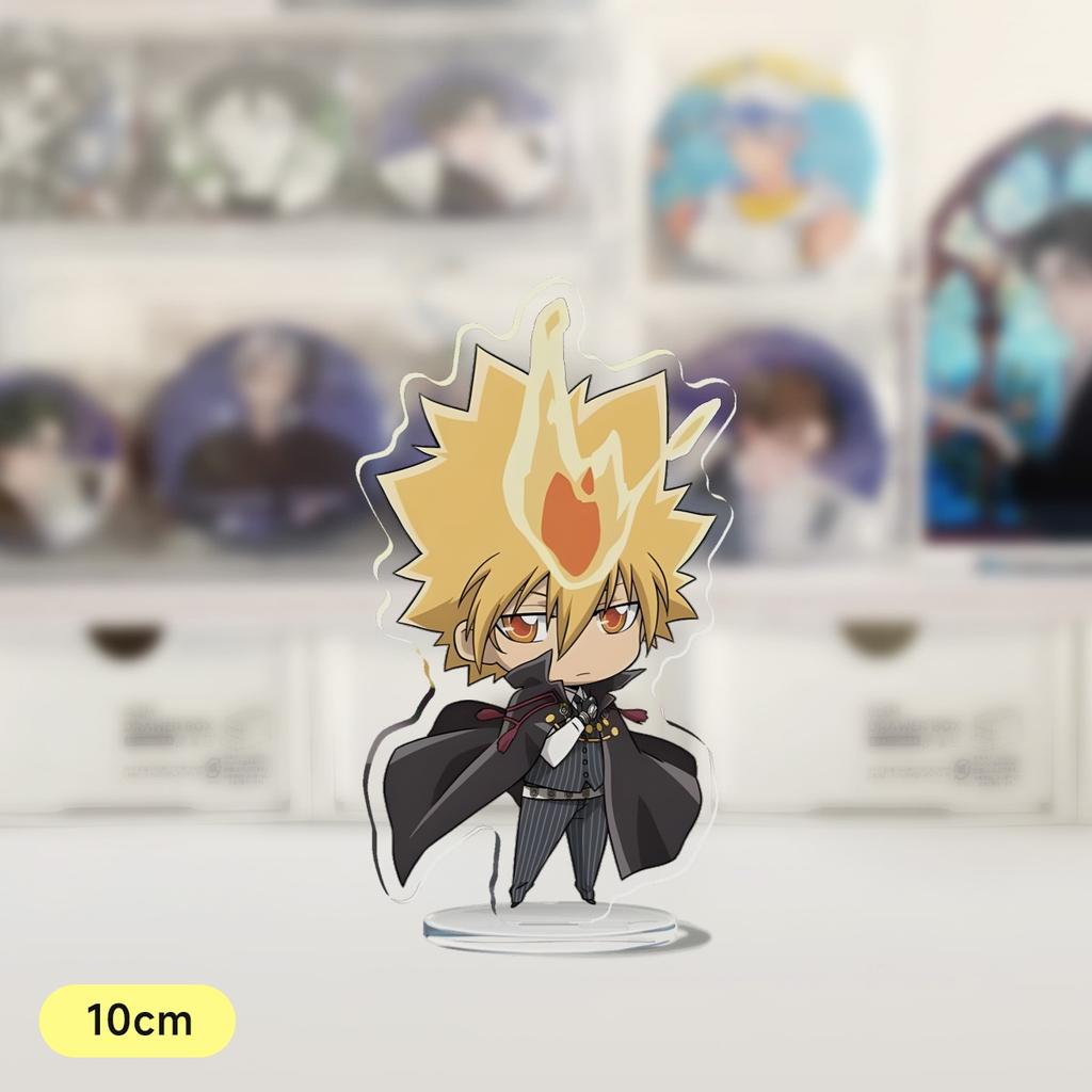 Anime Katekyo Hitman Reborn 10cm Acrylic Stand Model Figures Sawada Tsunayoshi Gokudera Hayato Cosplay Desk Decor Model Gifts