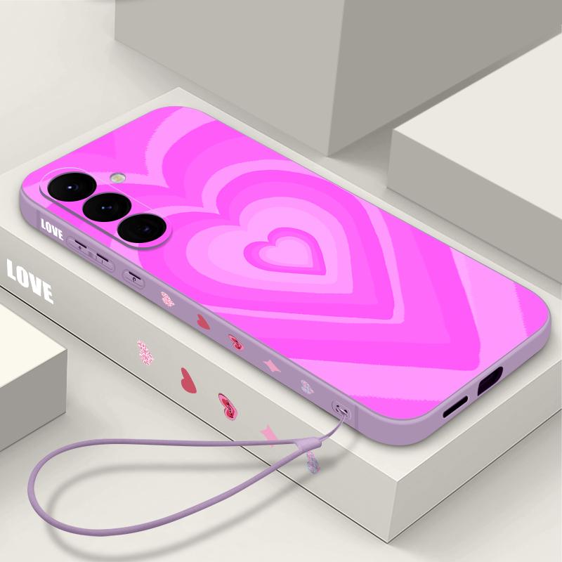 Love Heart Print Magnetic Phone Case For Samsung Galaxy S26 S25 S24 Ultra S23 S24 S25 FE S22 Plus For Magsafe Soft TPU Cover