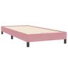 Łóżko Box Spring Bez Materaca Różowe 90X220 Cm Aksamit