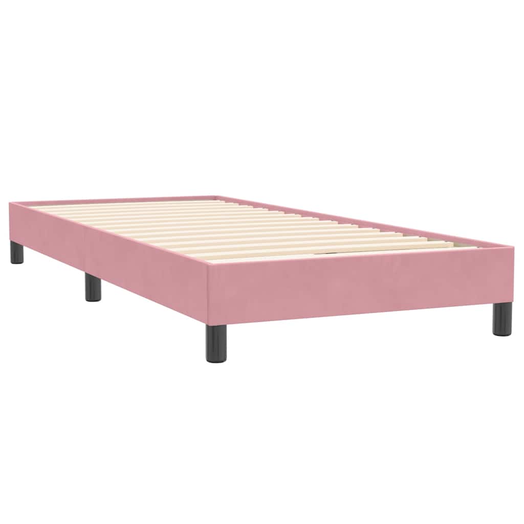 Łóżko Box Spring Bez Materaca Różowe 90X220 Cm Aksamit