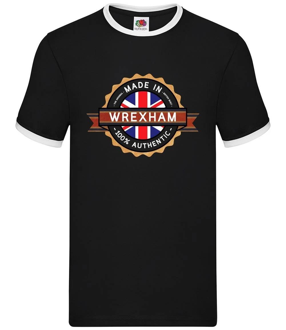 Made In Wrexham - Mens Ringer - Town Hometown Born In Wales Gift XXXL