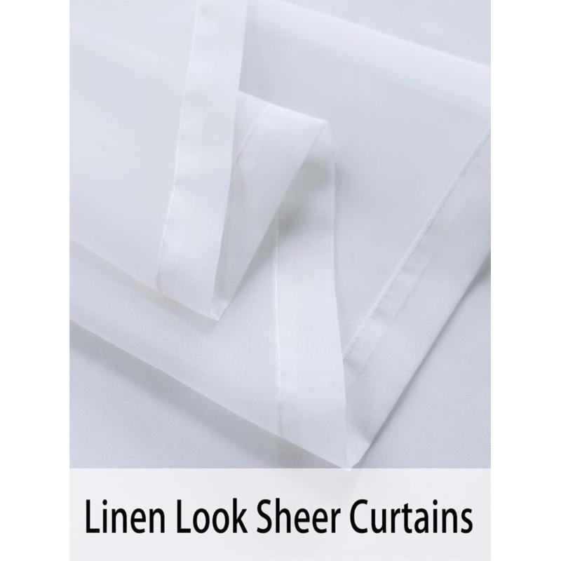 Outdoor Transparents Curtains Weatherproofs Eyelet Voile Curtains for Patioes Gazeboes