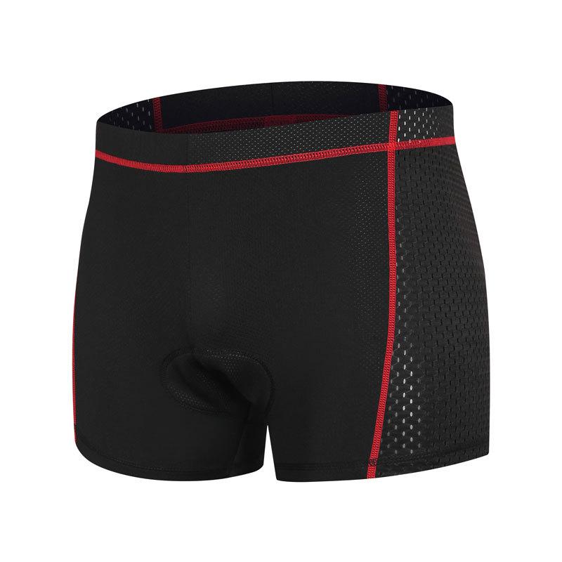 Men s cycling underwear thickened silicone seat cushion breathable high elastic bicycle shorts breathable cycling underwear S