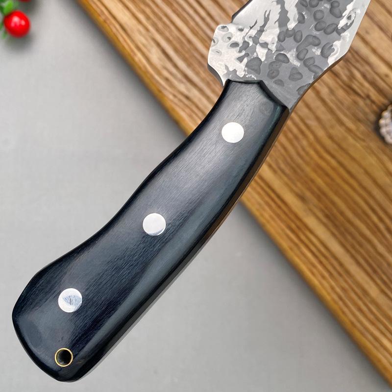 Geschmiedetes Ausbeinmesser, handgefertigtes Koch-Küchenmesser, Allzweckmesser mit Holzgriff, Fleischerbeil