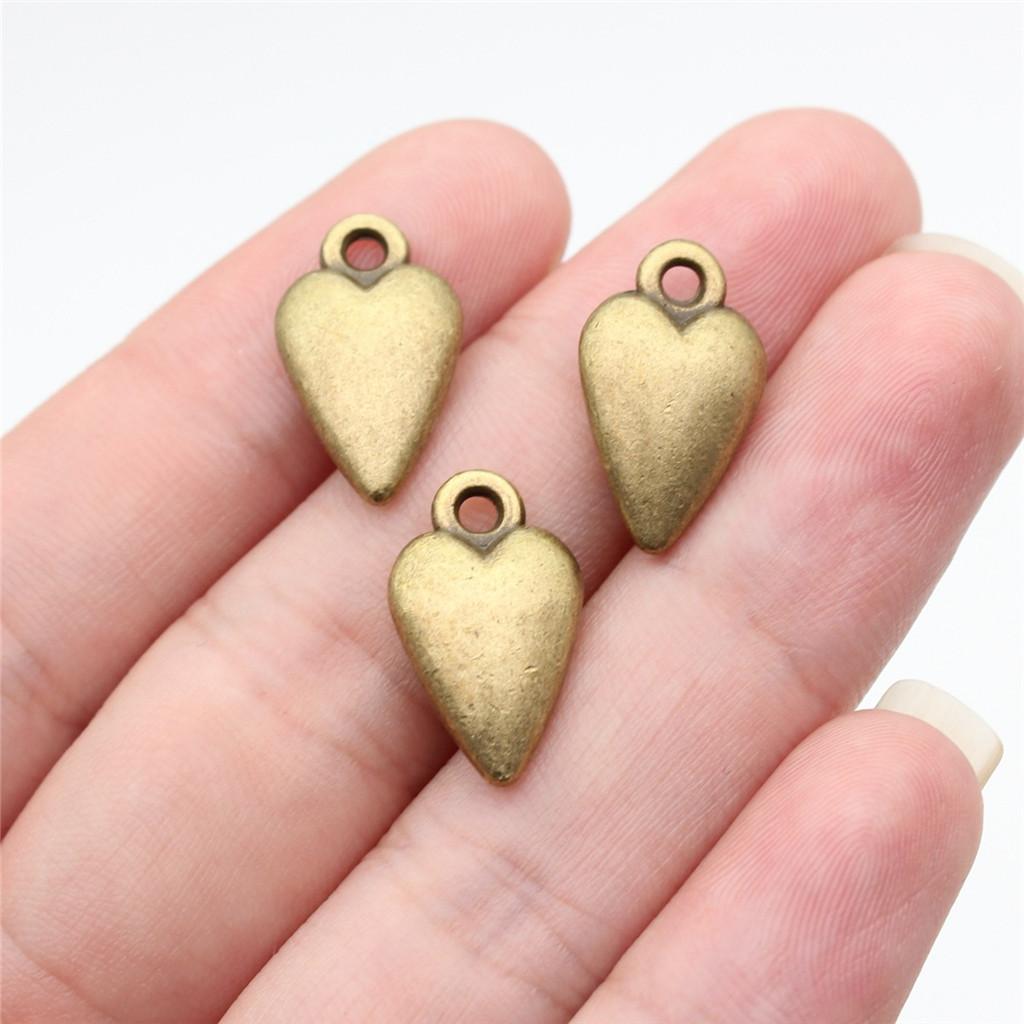 Charms Peach Heart-shaped Love Pendants Vintage Jewelry Supplies ZC094