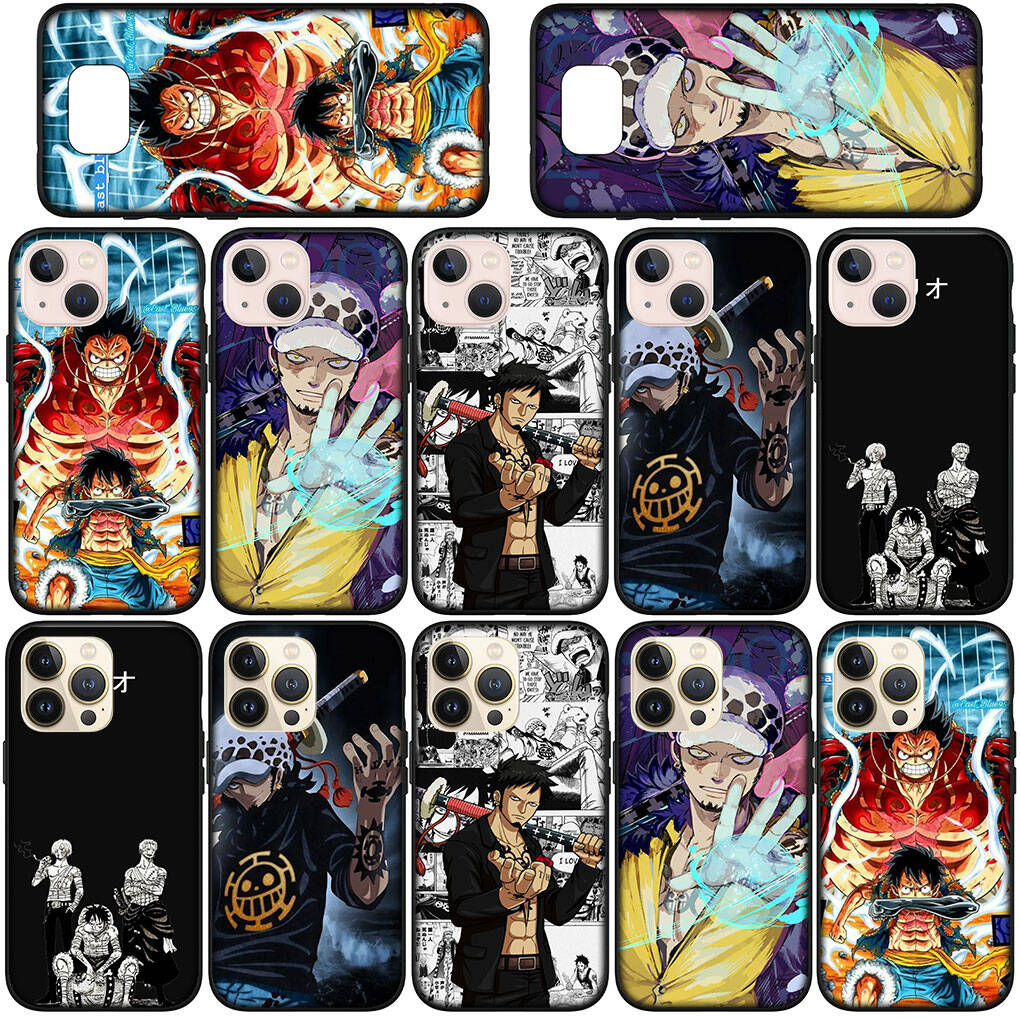 for Samsung Galaxy S25 S24 S23 S22 Ultra FE Plus A17 A37 A57 A56 A55 A06 A16 A15 A36 A26 A35 A05 A25 A54 A34 Case Trafalgar Law Luffy One Piece Anime