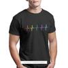 Rainbow Pulse Hearbeat Style TShirt LGBT Pride Month Lesbian Gay Bisexual Transgender Gift Clothes Basic T-Shirt Stuff