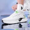 Spring and Summer New Couples Running Shoes Lightweight Sports Shoes Men's Breathable Mesh White Shoes Casual Soft Soles Youth Trendy Shoes