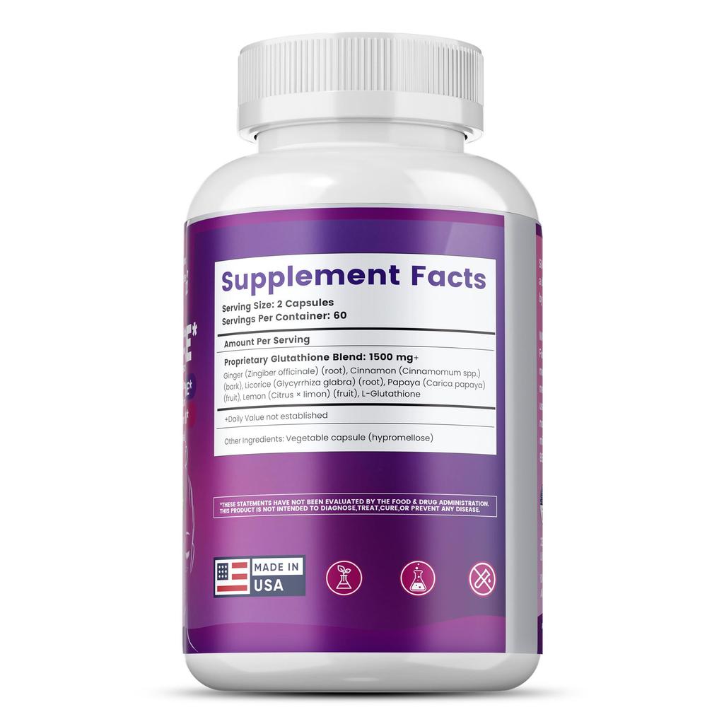 Buporai Le Capsule di Glutatione supportano un tono della pelle uniforme, migliorano la texture della pelle e schiariscono le macchie scure.