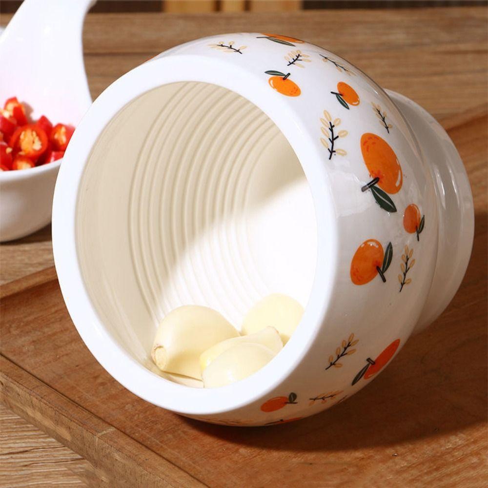 Internal Thread Ceramic Mortar Ceramic Manual Mortar Garlic Pounder Garlic Masher Household