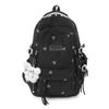Schoolbag Cute Bow Embroidered Backpack Female Student Backpack Large Capacity Plush Pendant Elementary School Student Junior School Bag
