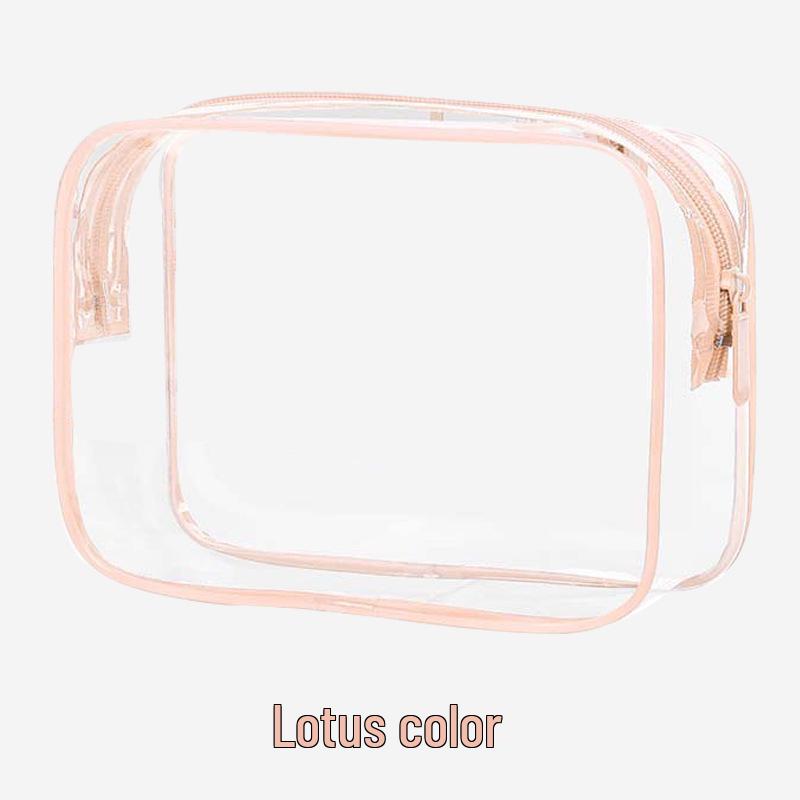 Large Transparent Multi-Functional Travel Cosmetic Bag with Custom Logo 20x15x6cm (30 Silks)