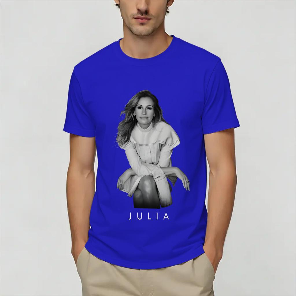 Julia Roberts Pure Cotton Tshirt For Male Summer Awesome Tshirts O Neck Harajuku Tees Plus Size Printed Clothing