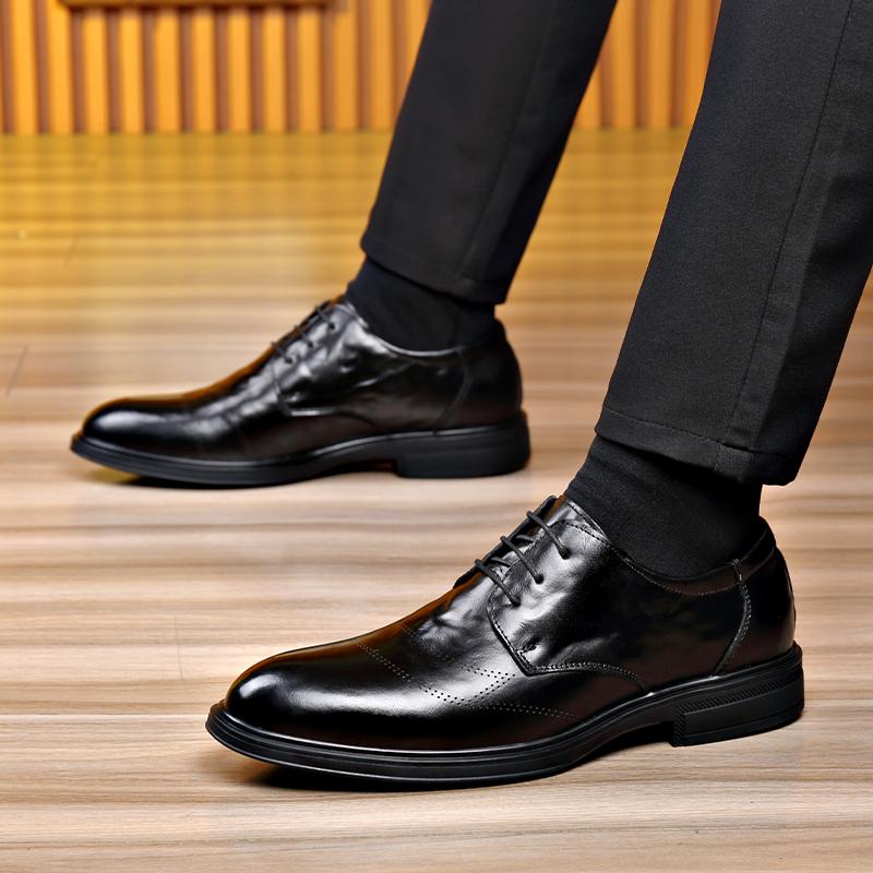 Fashion Men Dress Oxfords Shoes Male Comfortable Sneakers Men's Leather Casual Lace-up Walking Shoes New Male Outdoor Tooling Footwear