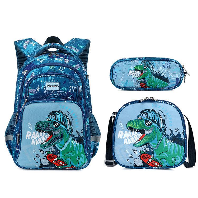 Cartoon Unicorn 3 Piece Set School Bags For Girls Boys Kids Space Backpack Primary School Students Backpack With Lunch Box