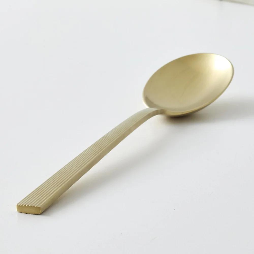 4er-Pack Edelstahl-Esslöffel Ergonomisches Design Langlebig Hohe Qualität Bequemer Griff Geschirr Familienmahlzeiten Teezeit