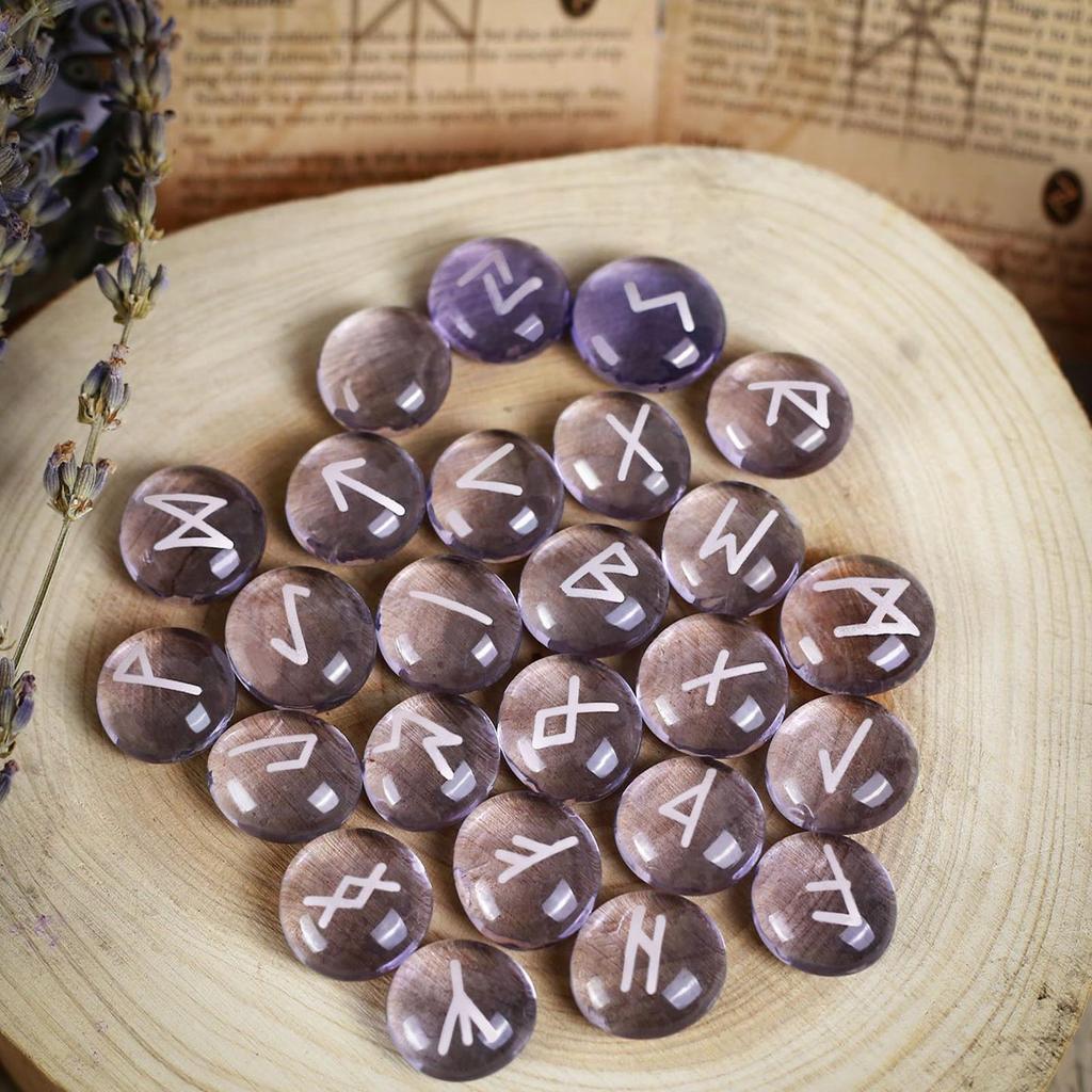 Runes Stones Set Spiritual Divination Tools With Guide Book Natural Stone Runes For Divination Meditation Men Women Boys Girls