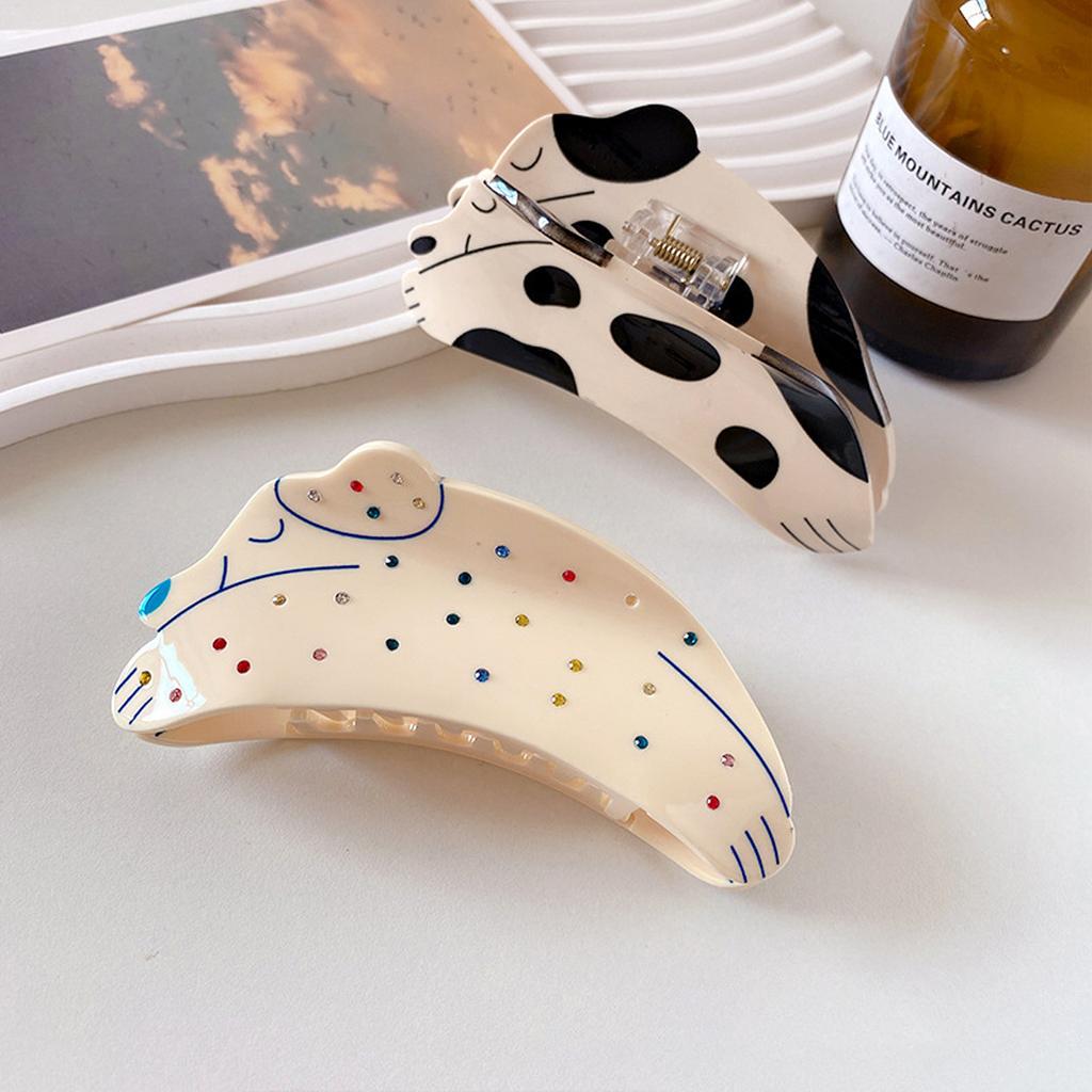 1 Stück Acetat niedliche Welpen Haarspange Dalmatiner Hund Strass (10cm/3.94) Haarklammer Cartoon Tier Haargreifer am Hinterkopf