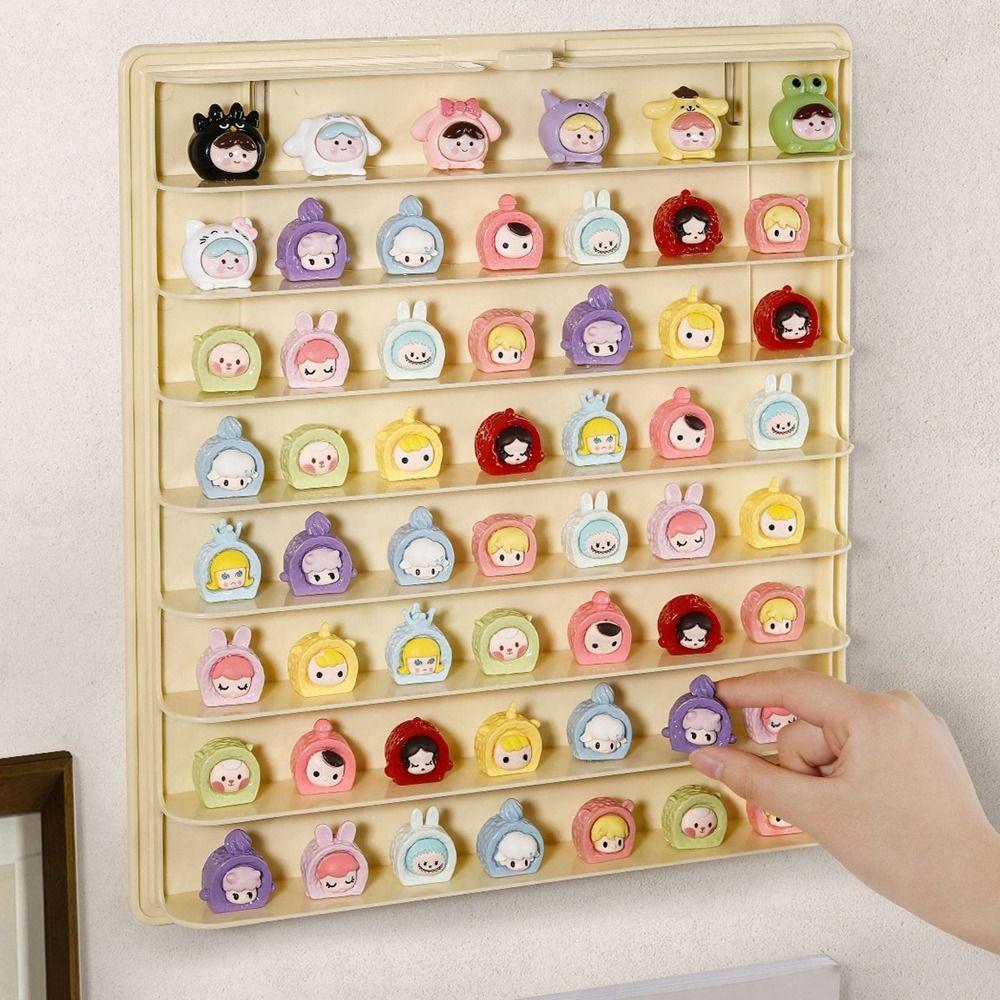 Wall Mounted 8 Layers Display Cabinet Transparent Lid Figures Storage Cabinet  for Home