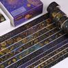 10pcs Floating Series Washi Tapes Set Gold Stamping Adhesive Masking Tape Diary Decoration Stickers A7562