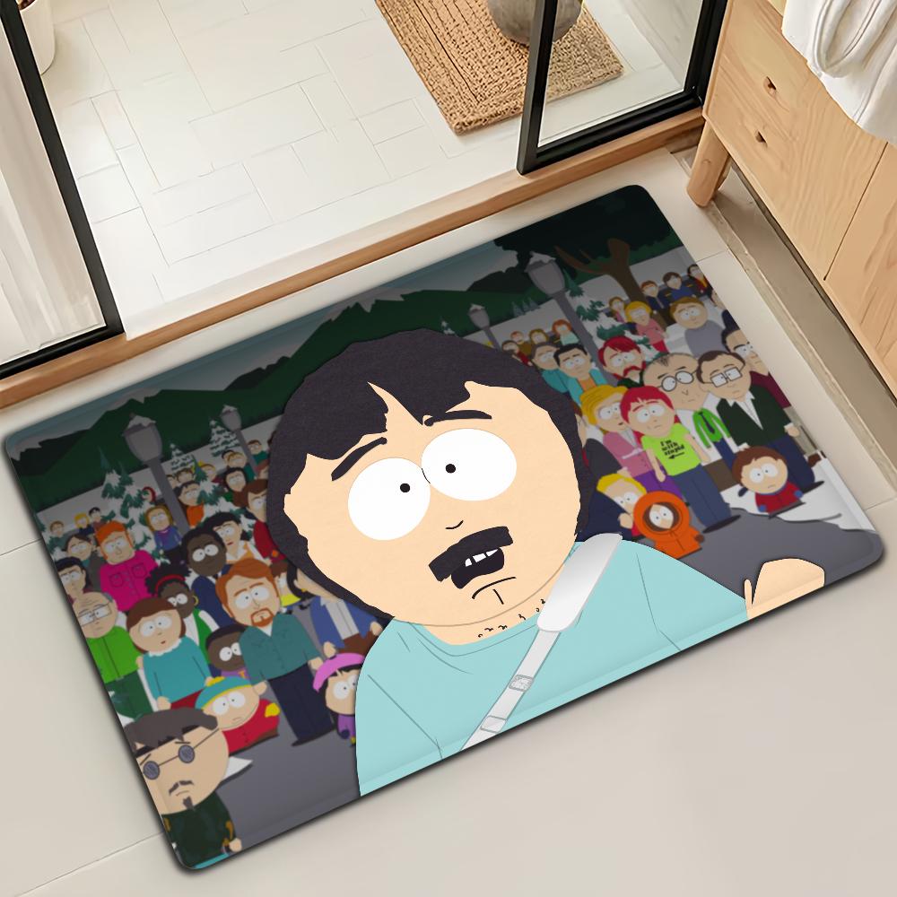 Cartoon S-SOUTH PARK Funny Door Mat Bath Microfiber Decorative Versatile Flannel Floor Mat Quick Dry Absorbent Non-slip Sole