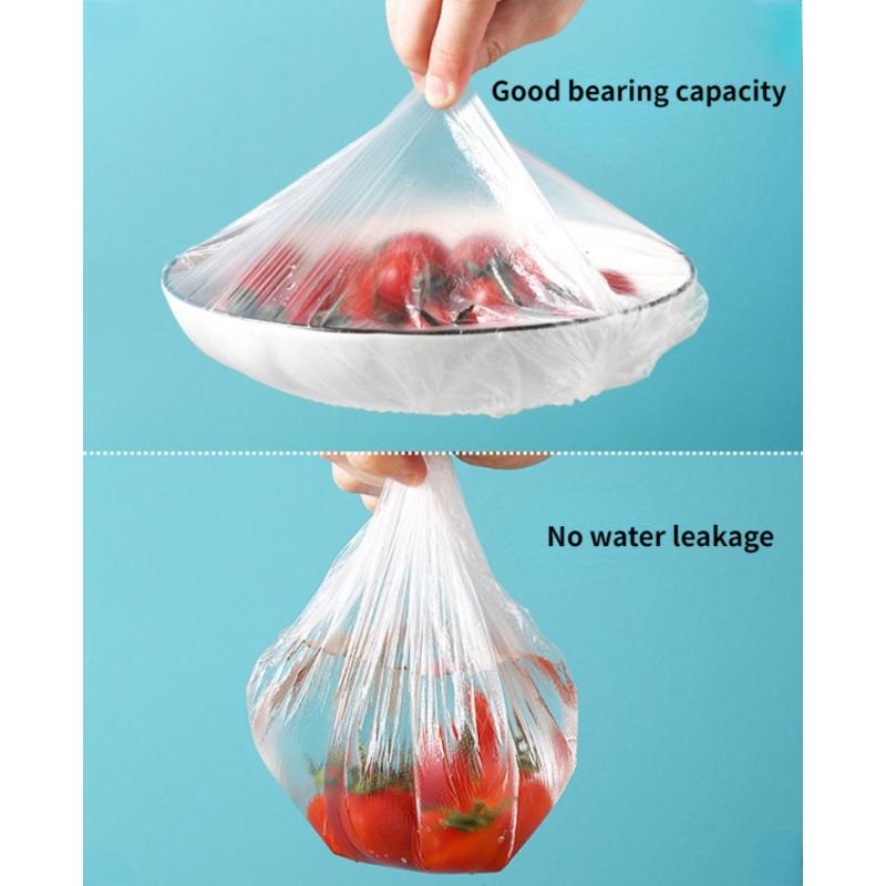 Saran Wrap Disposable Food Cover Food Grade Fruit Vegetable Storage Bag Elastic Plastic Bag Kitchen Fresh Keeping Bag