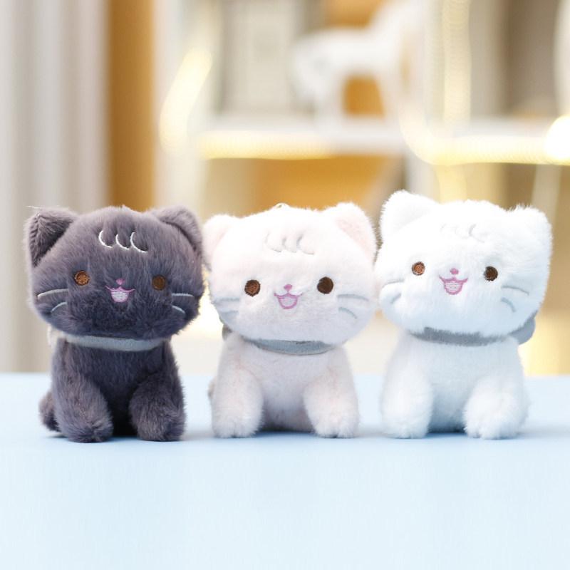 Plush Cat Doll Keychain Gift For Girls With Soft Polyester Filling
