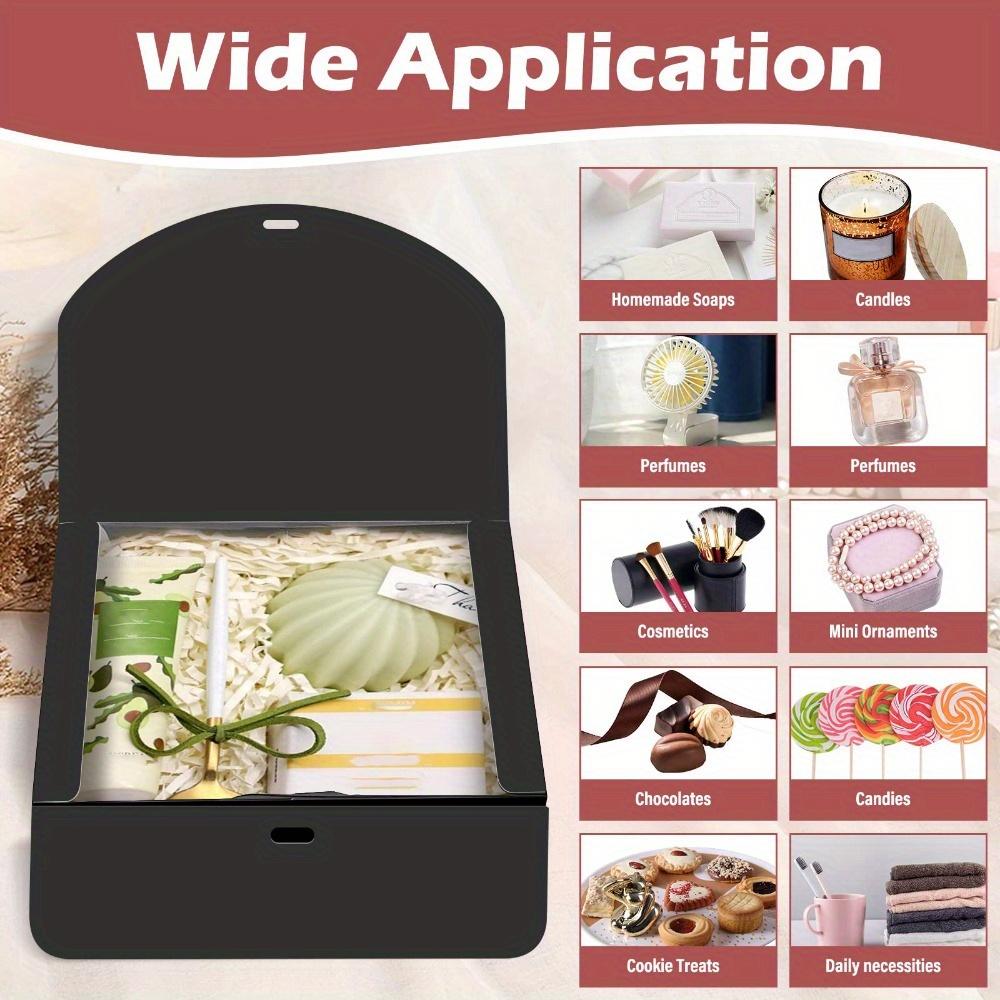 8 cajas de regalo negras con cintas, cajas para propuesta de dama de honor con tapas, cajas cuadradas de lujo para obsequios, cajas de embalaje para regalos, bodas, cumpleaños.