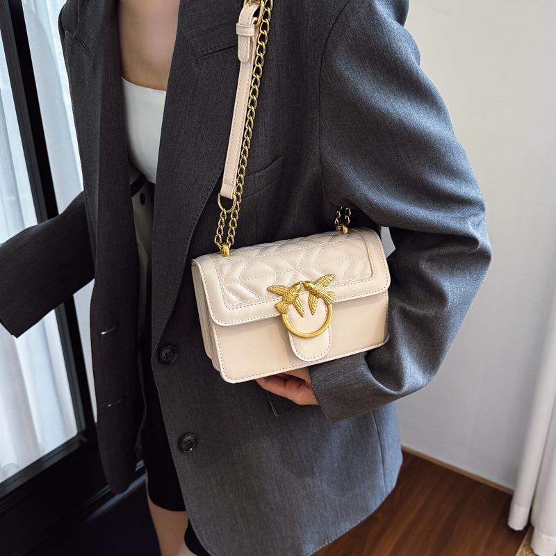 Women's Swallow Oblique Span Bag Versatile Lightweight Chain Small Square Bag Trendy New Shoulder Bag Small Fragrant Women's Bag