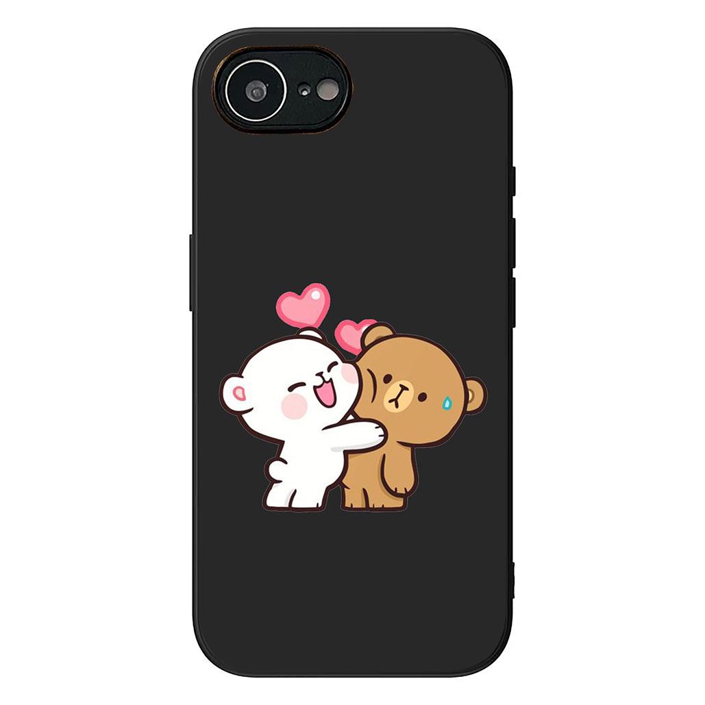 

B-Bubus D-Dudus Cute Panda Bear Phone Case for Apple iPhone 16 17 Air 14 15 Pro Max Plus 16+ 16E 14+ ProMax Protective Cover iPhone 15