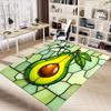 1PC Avocado Stained Glass Non-Slip Floor carpet, suitable for Office, bedroomand playrooms. It can also be used as a sofa footrest cover-T65