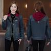 Women's Thick Velvet Hooded Denim Jacket - Autumn/Winter 2025 Chic Casual Top
