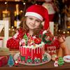 18 Pieces Christmas Cake Decoration Train Christmas Tree Santa Sleigh Reindeer for Christmas Themed Birthday Party Supplies