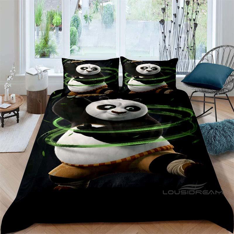 

The Kung Fu Panda printed bedding set includes one duvet cover and two pillowcases, offering you a luxurious and comfortable 135X200cm