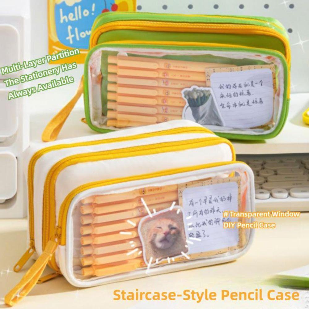 Large Opening Design Pencil Case Large Capacity Stationery Organizer Pen Box  School Office