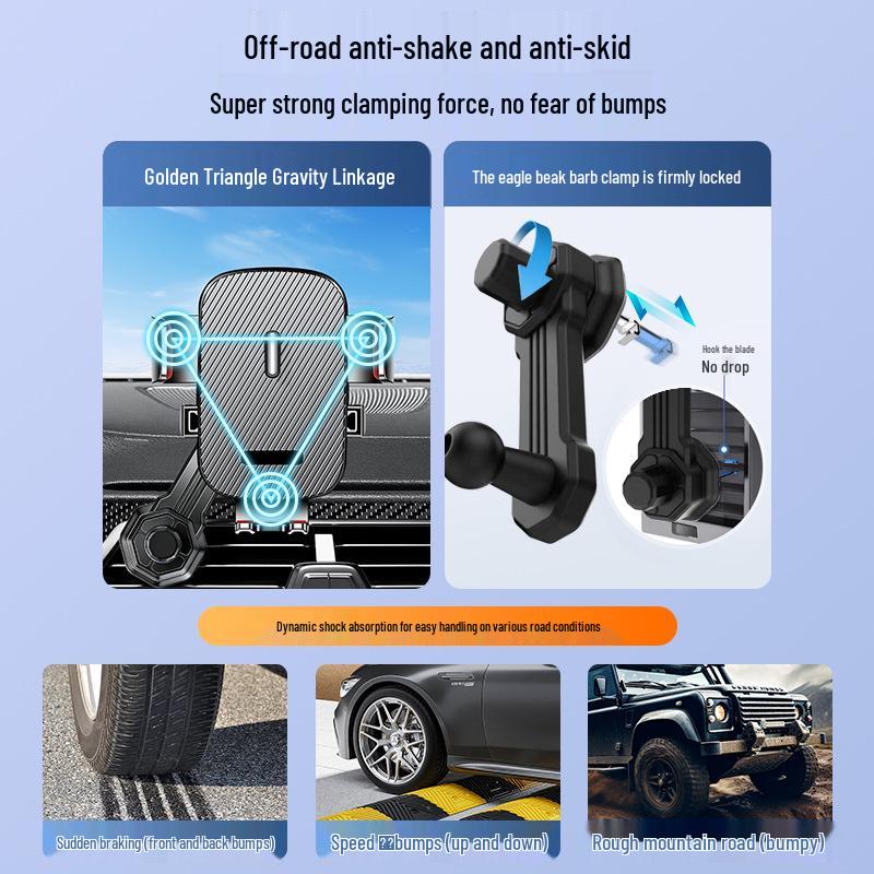 2026 Universal Car Phone Holder - Air Vent Mount, Anti-slip, Rotatable Navigation Support Stand