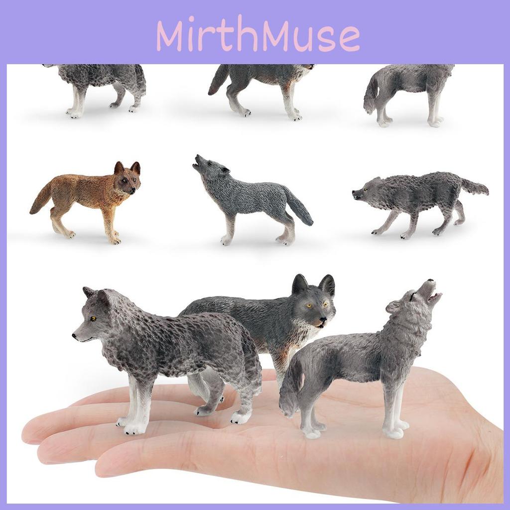 Wild Animal Wolf Model Pvc Collectors Figurine For Kids Education And Decor