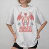 Unisex Women Print Dumbbells and Dragons Tee T Shirt 100 Cotton Tshirts Clothes