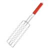 Outdoor Wooden Handle Hot Dog Barbecue Clip, Non Stick Ham Sausage Barbecue Net, Multifunctional Camping BBQ Tool