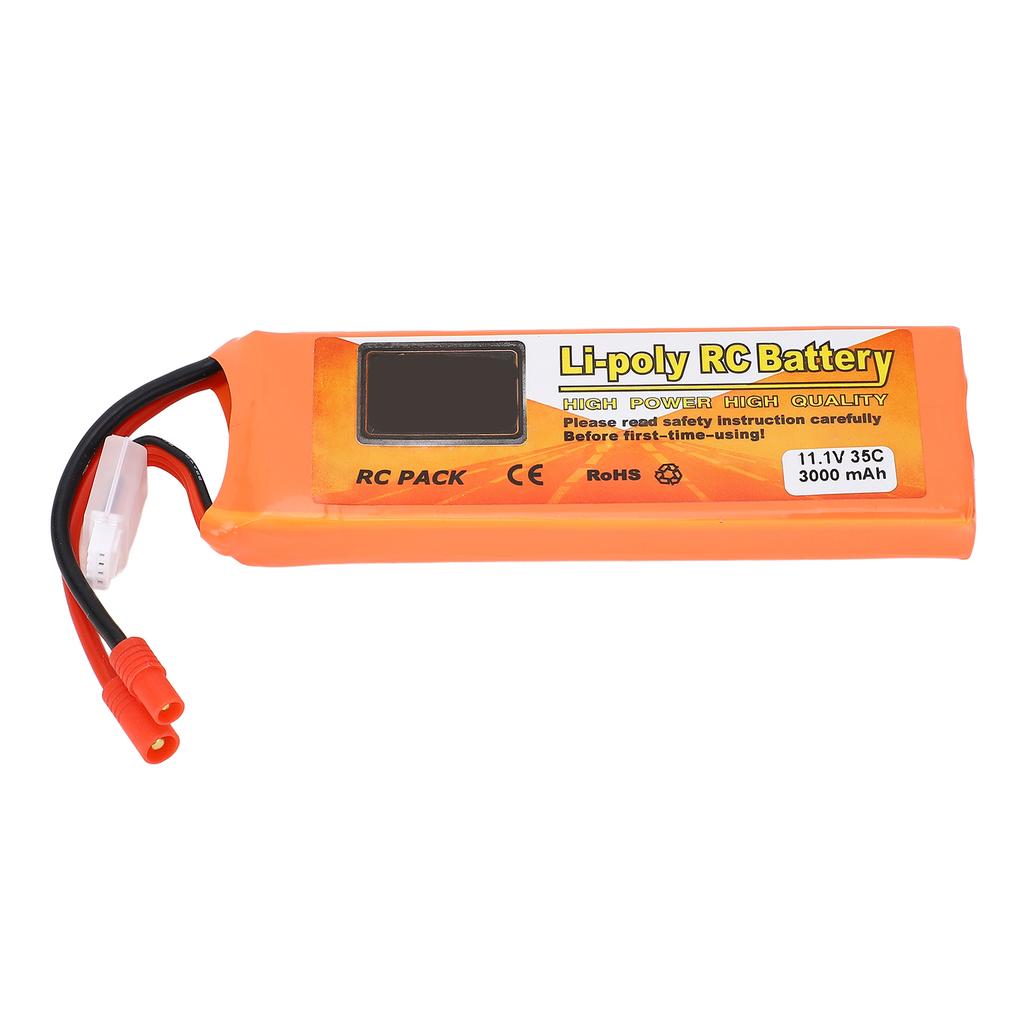 11.1V 3000mAh 35C Lithium Battery with Banana 3.0 Plug Long Battery Life for Quadcopter Helicopter F
